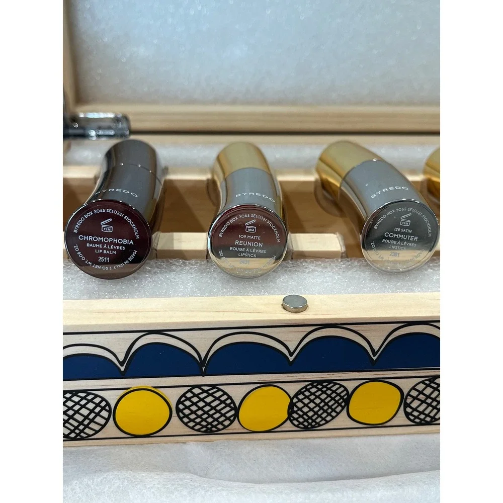 Byredo Les Levres 13-Piece Lipstick and Lip Balm Set in Wooden Collector Box